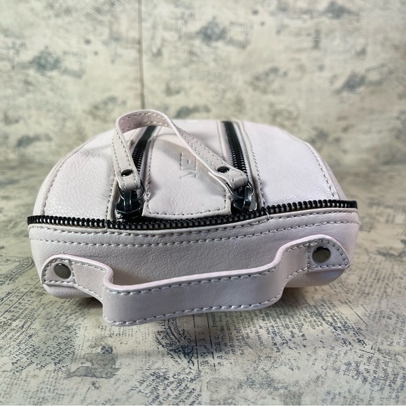 ERA81 San Francisco Toiletry/Makeup bag double zipper light pink leather - Picture 4 of 10